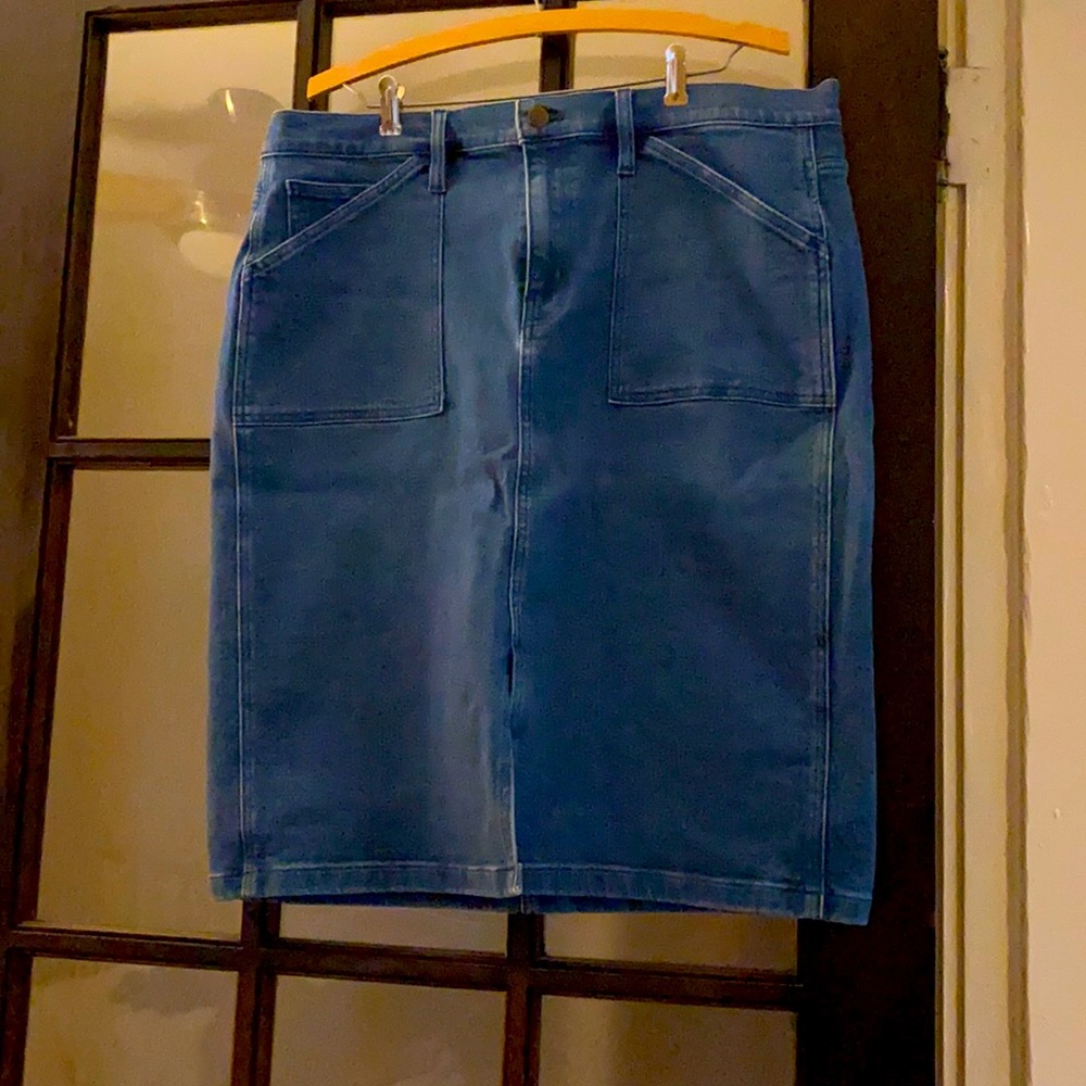 JCrew denim stretch skirt